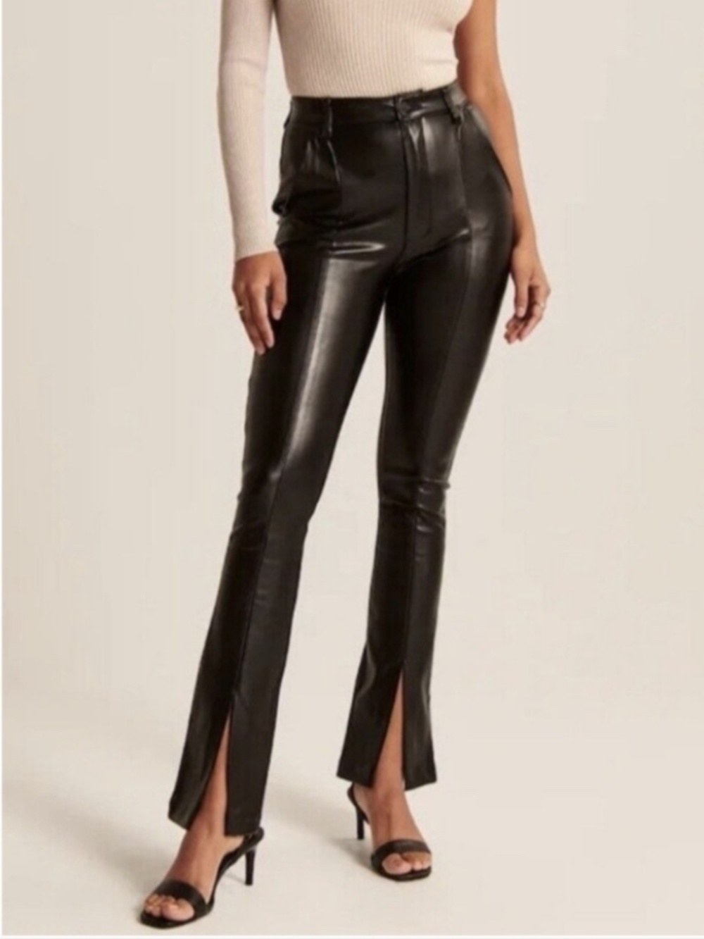 Abercrombie & Fitch The Skinny Ultra High Rise Faux Leather Pants Size 27S NWT